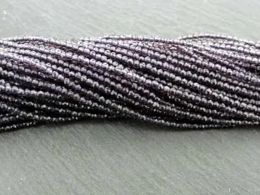 Perles de verre à facettes, Couleur: violette, Taille: ±2mm, Quantite: 1 String (±38cm) ±200piece