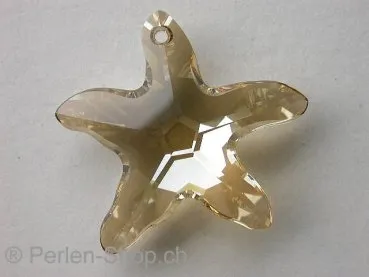 Swarovski pendant starfish, 6721, 40mm, golden shadow, 1 pc.