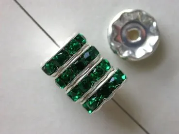 CRAZY DEALStrassrondelle, emerald, 10mm, 3 Stk.
