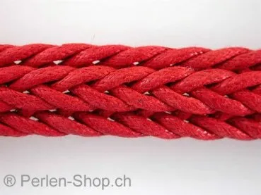 Wax cord, red, 21mm, 10 cm