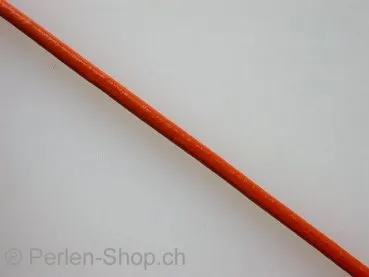 Lederband, orange, 2mm, 1 Stk. (meter)
