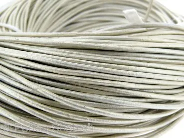 Leather Cord from coil, Color: Perlmutt, Size: 2mm, Qty: 1 meter