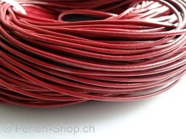 Leather Cord from coil, Color: red, Size: 2mm, Qty: 1 meter