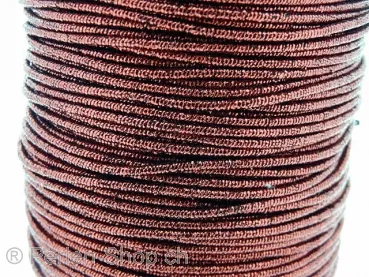 Fil d'aluminium enveloppé dans du polyester, Couleur: rouge, Taille: ±2mm, Quantite: 1 Meter