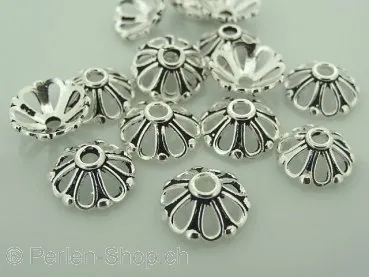 Silver Bead Cap, Color: SILVER 925, Size: ±12x4mm, Qty: 1 pc.