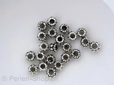 Silver Bead, Color: SILVER 925, Size: ±3x4mm, Qty: 1 pc.