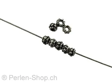 Silver Bead, Color: SILVER 925, Size: ±3x4mm, Qty: 1 pc.
