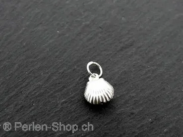 Silver Pendant Shell, Color: SILVER 925, Size: ±10x8x4mm, Qty: 1 pc.