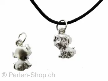 Silver Pendant Dog, Color: SILVER 925, Size: ±14x9x5mm, Qty: 1 pc.