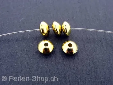 Silver Bead, Color: SILVER 925 gold plated, Size: ±7x4mm, Qty: 2 pc.