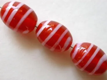 Swirl Oval, ±15mm, red, 5 pc.