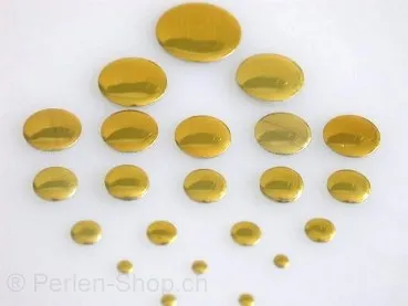 Hotfix nailheads round, gold, ±6mm, 100 pc.