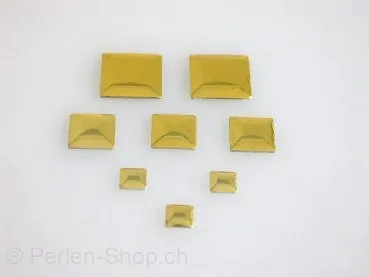 Hotfix nailheads square, gold, ±7x7mm, 60 pc.