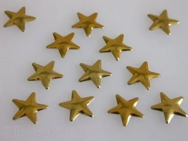 Hotfix nailheads star, gold, ±9mm, 50 pc.