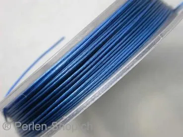 Brass wire with coating, blue, 0.45mm, 10 meter