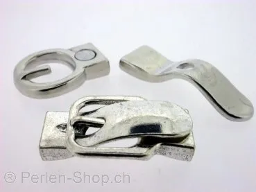 Magnetic Clasps, ±35x14mm, old silver color, 1 pc.
