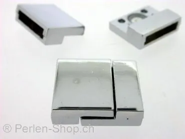 Magnetic Clasps, ±21x18mm, platinum color, 1 pc.