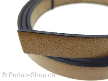 Leather Cord from coil, Color: brown, Size: ±10x2mm, Qty: 10cm