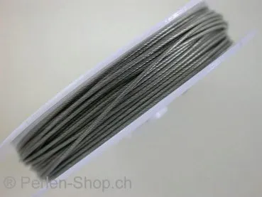 Brass wire with coating, platinum, 1mm, ±10 meter