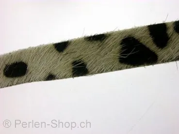 Leather Cord, panter, ±10x2mm, ±150cm