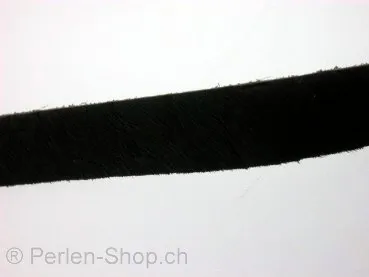 Leather Cord, black with reptile print, ±10x2mm, ±125cm