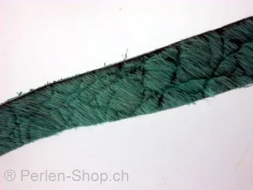 Lederband, türkis mit reptile muster, ±10x2mm, ±100cm