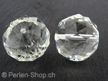 Kristall rund, ±24x28mm, kristall, 1 Stk.