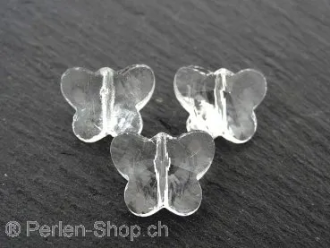 Crystal buterfly, ±12x15x8mm, crystal, 3 pc.