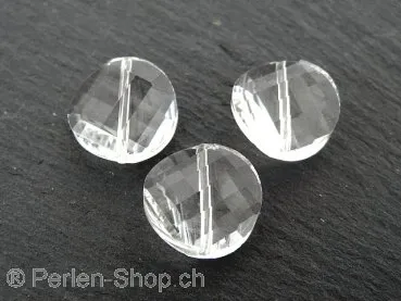 Kristall Twister, ±14x7mm, kristall, 3 Stk.