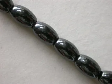 Magnetic beads oval, hematite, 5x8mm, 10 pc.