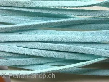 Imitation suede lace, turquoise, 3mm, ±1 m