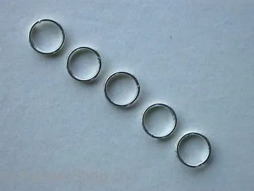 Split ring, 8mm, silver color, 30 pc.