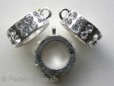 Strass Ring, kristall, 17mm, 1 Stk.