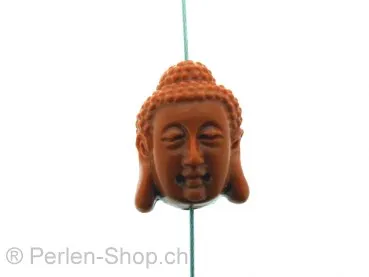 Buddha Coral, Color: red, Size: ±19x15x13mm, Qty: 1 pc.
