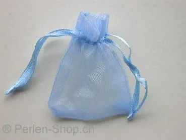 Geschenktaschen seide (Organzabeutel), blau, 5x6 cm, 1 Stk.