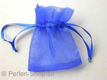 Geschenktaschen seide (Organzabeutel), blau ±7x9 cm, 1 Stk.