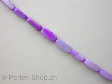 Shell Beads rectangle, lilac, ±12x5mm, string ± 29 pc.