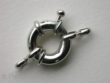 Federring mit Ring, 17mm, platinfarbig, 1 Stk.