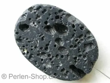 Lava Stein, flach oval, ±35x25mm, 1 Stk.