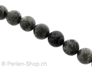 Marbel Jasper, Halbedelstein, Farbe: grau, Grösse: ±6mm, Menge: 1 strang ±40cm (±62 Stk.)
