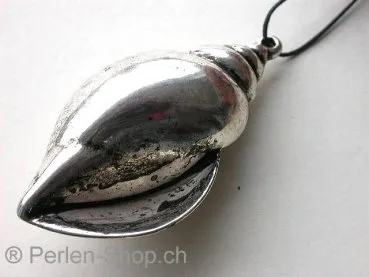 Plastic pendant, shell, 70x35mm, 1 pc.
