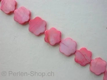 Shell Beads flower, rose, ±16mm, string ± 25 pc.