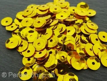 Crazy Deal Cup Sequins (paillette), Color: Yellow, Size: 6mm, Qty: 5 gram