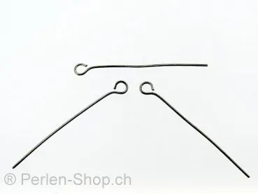 Stainless Steel Eye Pin, Color: Platinum, Size: 70mm, Qty: 5 pc.