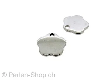 Stainless Steel Pendant, Color: Platinum, Size: ±14mm, Qty: 1 pc.