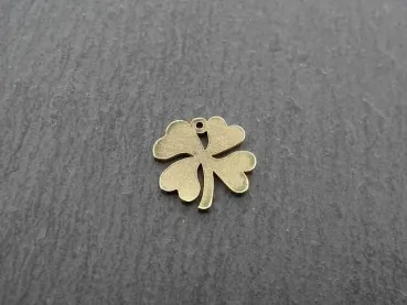 Stainless Steel Shamrock, Color: Gold, Size: ±12x12mm, Qty: 1 pc.