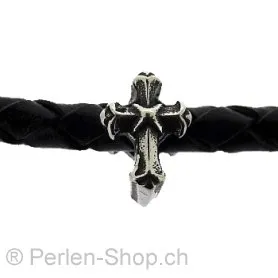 Stainless Steel Cross, Color: Platinum, Size: ±11x8mm, Qty: 1 pc.