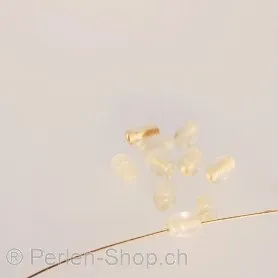 Glasperlen Olive, Farbe Kristall,±7x5mm, 100 Stk.