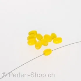 Glassbeads Olive, color yellow, ±7x5mm, 100 pc.