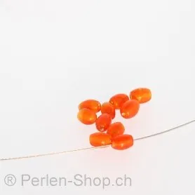 Glassbeads Olive, color orange, ±7x5mm, 100 pc.